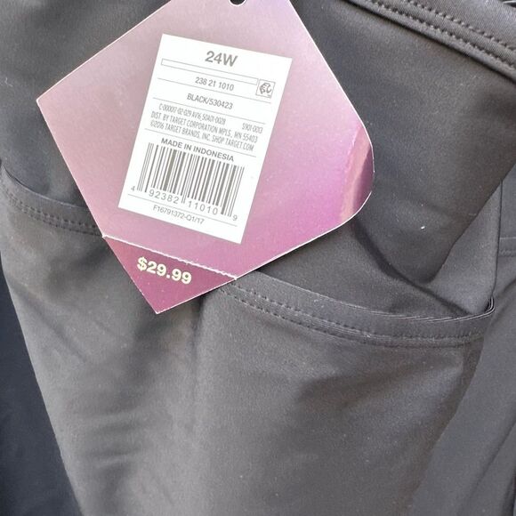 🎉5 for $45🎉 NWT Ava Viv Swim Top Swimsuit Women Size 24W Black - Picture 8 of 8